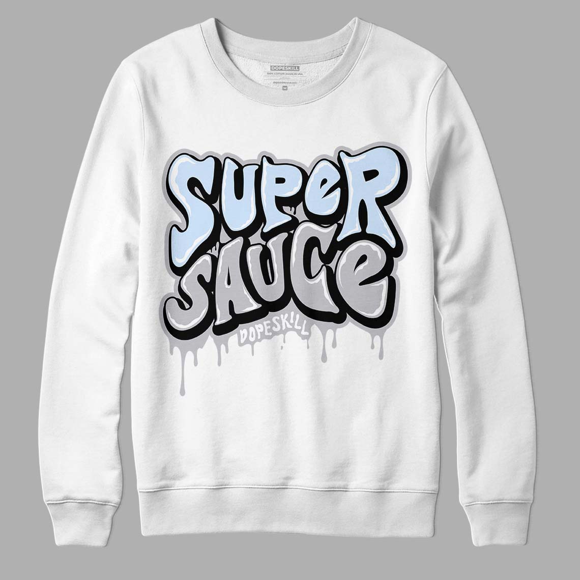 Jordan 11 Retro Low Cement Grey DopeSkill Sweatshirt Super Sauce Graphic Streetwear - White