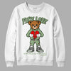 Jordan 4 Retro “Seafoam”  DopeSkill Sweatshirt Fake Love Graphic Streetwear  - White