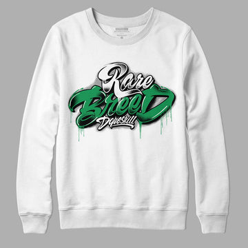 Jordan 3 WMNS “Lucky Green” DopeSkill Sweatshirt Rare Breed Type Graphic Streetwear - White