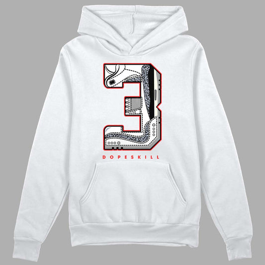 Jordan 3 Retro White Cement Reimagined DopeSkill Hoodie Sweatshirt No.3 Graphic Streetwear - White