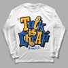 Dunk Blue Jay and University Gold DopeSkill Long Sleeve T-Shirt Talk Is Chip Graphic Streetwear- White 