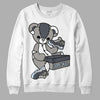 Cool Grey 11s DopeSkill Sweatshirt Sneakerhead BEAR Graphic, hiphop tees, grey graphic tees, sneakers match shirt - White