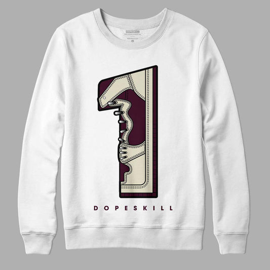 Dunk Low Night Maroon and Medium Soft Pink DopeSkill Sweatshirt No.1 Graphic Streetwear - White 