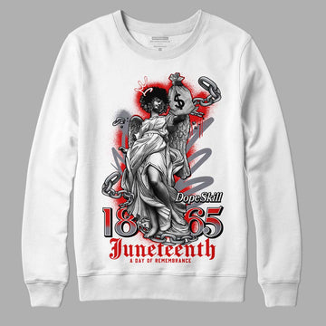 Gym Red 9s DopeSkill Sweatshirt Juneteenth Graphic - White 