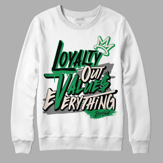 Jordan 2 Retro Lucky Green DopeSkill Sweatshirt LOVE Graphic Streetwear  - White