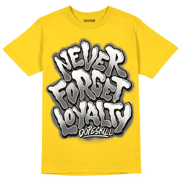 Lightning 4s DopeSkill Tour Yellow T-shirt Never Forget Loyalty Graphic