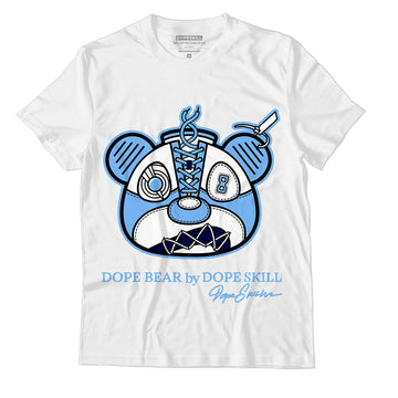 AJ 6 University Blue DopeSkill T-Shirt Sneaker Bear Head Graphic