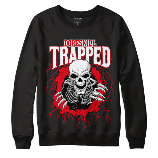 Jordan 1 Heritage DopeSkill Sweatshirt Trapped Halloween Graphic - Black