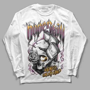 Brotherhood 1s High OG DopeSkill Long Sleeve T-Shirt Money On My Mind Graphic - White