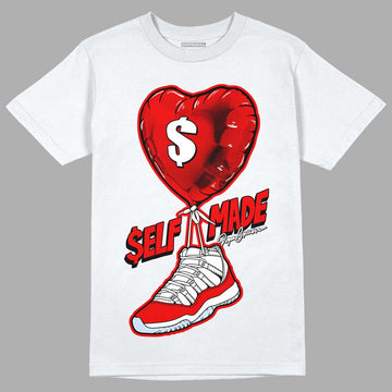 Cherry 11s DopeSkill T-Shirt Self Made Graphic - White