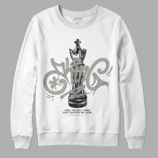 Jordan 11 Cool Grey DopeSkill Sweatshirt King Chess Graphic Streetwear - White