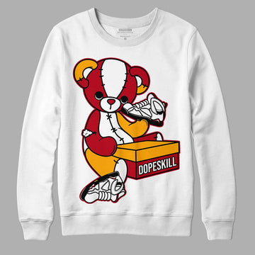 Cardinal 7s DopeSkill Sweatshirt Sneakerhead BEAR Graphic - White 