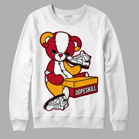 Cardinal 7s DopeSkill Sweatshirt Sneakerhead BEAR Graphic - White 