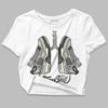 Jordan 4 Retro SE Craft Photon Dust DopeSkill Women's Crop Top Breathe Graphic Streetwear - White 