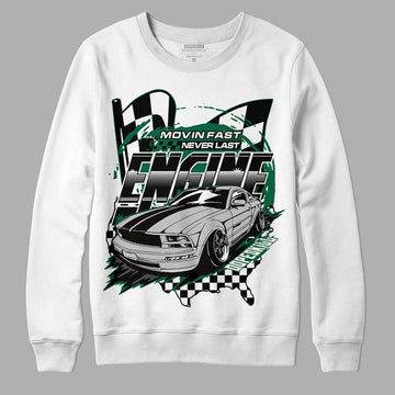 Gorge Green 1s DopeSkill Sweatshirt ENGINE Tshirt Graphic - White 