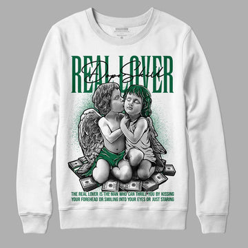 Gorge Green 1s DopeSkill Sweatshirt Real Lover Graphic - White 