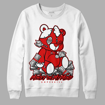 Jordan 12 Retro ‘Gym Red’ DopeSkill Sweatshirt MOMM Bear Graphic Streetwear - White