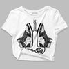 Jordan 1 High 85 Black White DopeSkill Women's Crop Top Breathe Graphic Streetwear  - White 