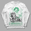 Jordan 2 Retro Lucky Green DopeSkill Long Sleeve T-Shirt Show Me The Money Graphic Streetwear  - White 