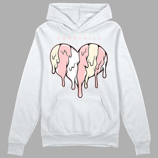 Jordan 1 High OG WMNS Washed Pink DopeSkill Hoodie Sweatshirt Slime Drip Heart Graphic Streetwear - White