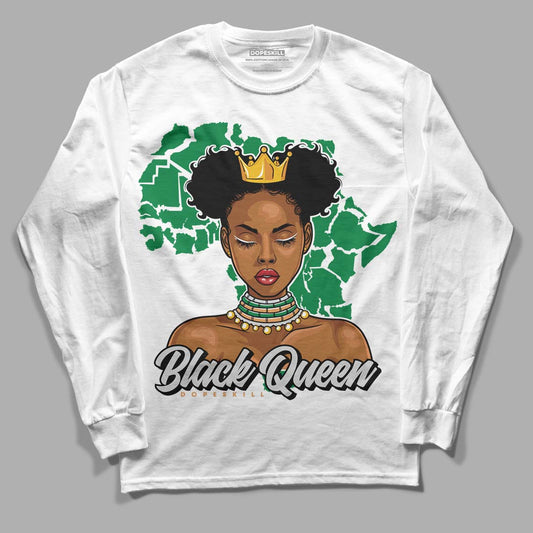 Nike SB x Jordan 4 “Pine Green” DopeSkill Long Sleeve T-Shirt Black Queen Graphic Streetwear - White