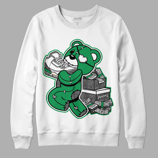 Jordan 3 WMNS “Lucky Green” DopeSkill Sweatshirt Bear Steals Sneaker Graphic Streetwear - White 