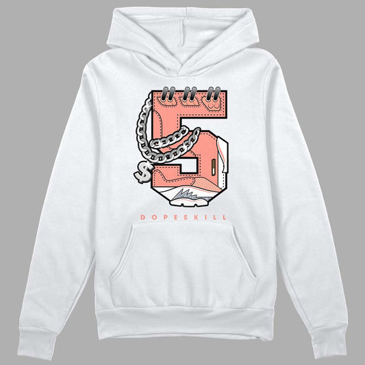 DJ Khaled x Jordan 5 Retro ‘Crimson Bliss’ DopeSkill Hoodie Sweatshirt No.5 Graphic Streetwear - White 