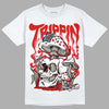 Fire Red 3s DopeSkill T-Shirt Trippin Graphic - White 