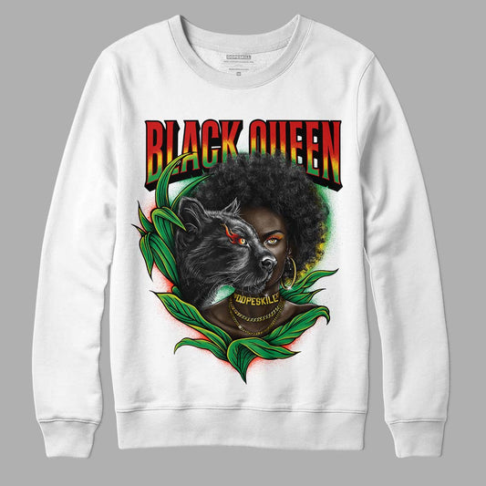 Black History Collection DopeSkill Sweatshirt New Black Queen Graphic - White