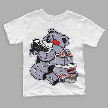 Jordan 13 Retro 'Black Flint' DopeSkill Toddler Kids T-shirt Bear Steals Sneaker Graphic Streetwear - White