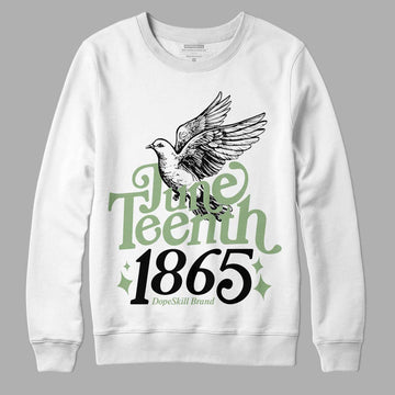 Jordan 4 Retro “Seafoam” DopeSkill Sweatshirt Juneteenth 1865 Graphic Streetwear - White
