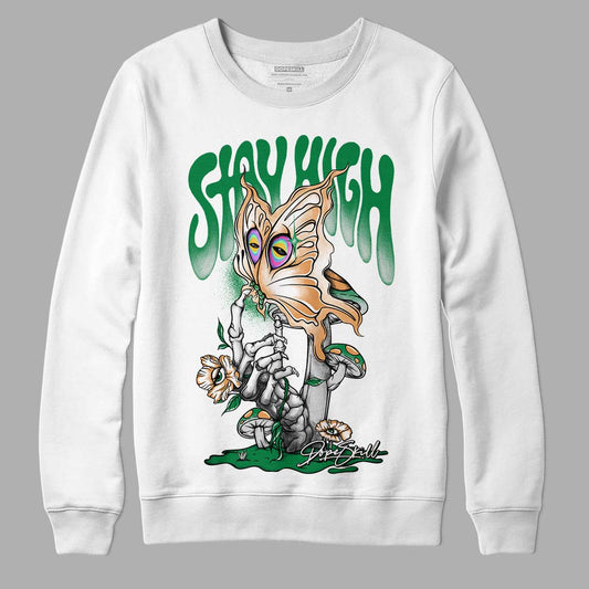 Nike SB x Jordan 4 “Pine Green” DopeSkill Sweatshirt Stay High Graphic Streetwear - White