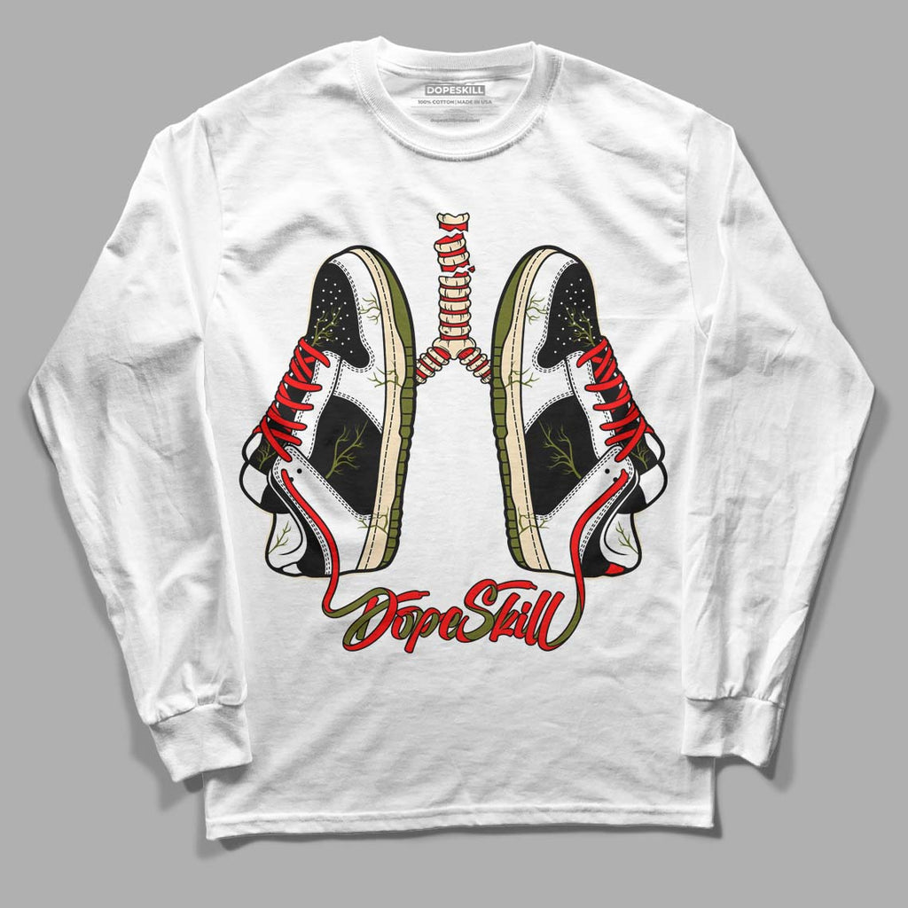 Travis Scott x Jordan 1 Low OG “Olive” DopeSkill Long Sleeve T-Shirt Breathe Graphic Streetwear - White