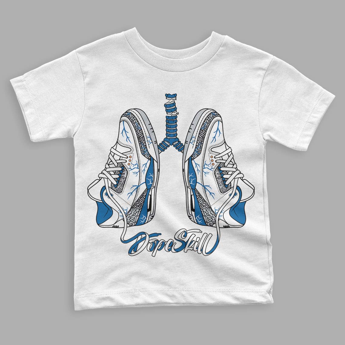 Jordan 3 Retro Wizards DopeSkill Toddler Kids T-shirt Breathe Graphic Streetwear - White 