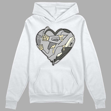 Jordan 4 Retro SE Craft Photon Dust DopeSkill Hoodie Sweatshirt Heart Jordan 4 Graphic Streetwear  - White 