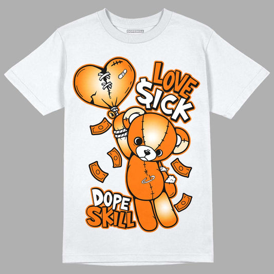 Wmns Dunk Low 'Magma Orange DopeSkill T-Shirt Love Sick Graphic Streetwear - White