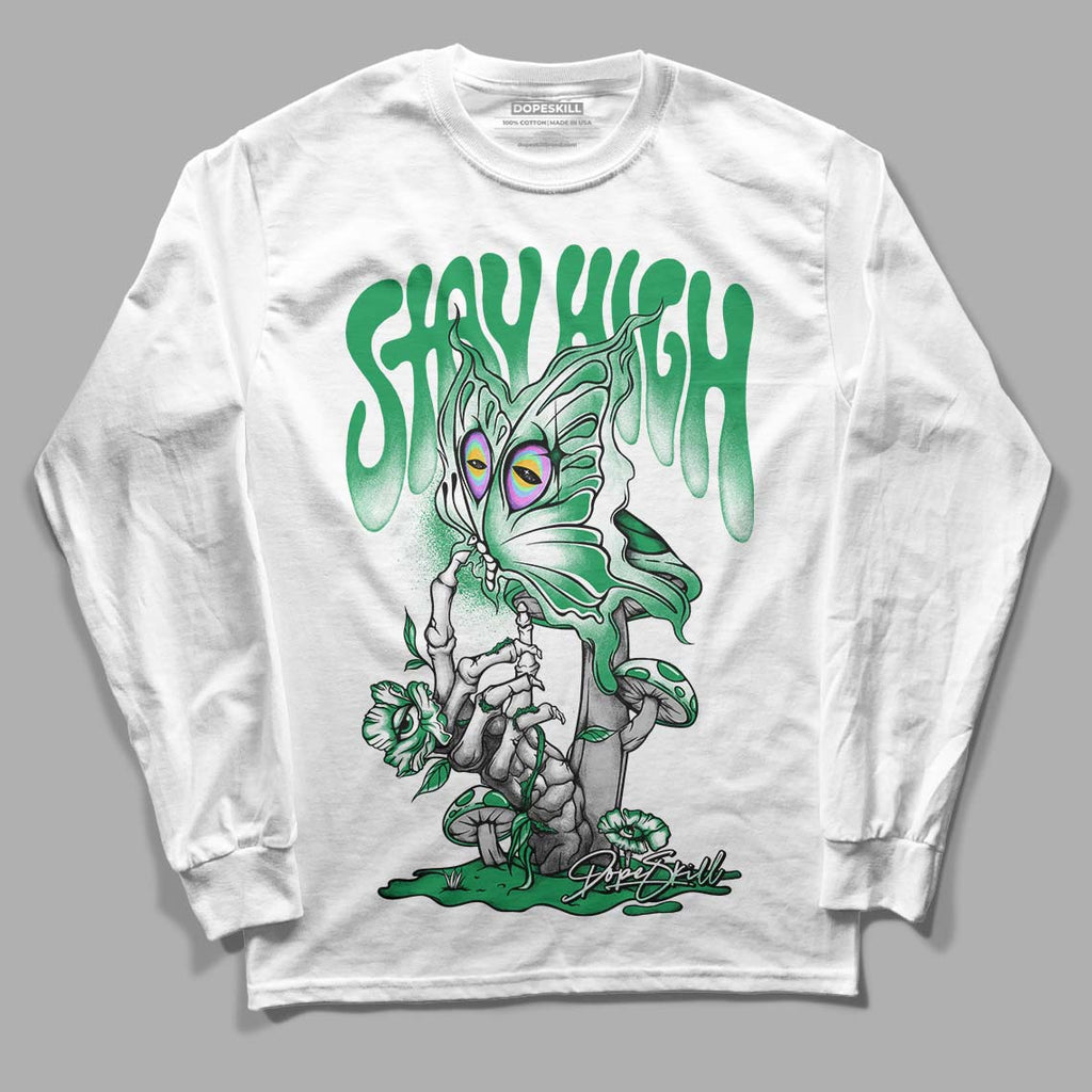 Jordan 6 Rings "Lucky Green" DopeSkill Long Sleeve T-Shirt Stay High Graphic Streetwear - White