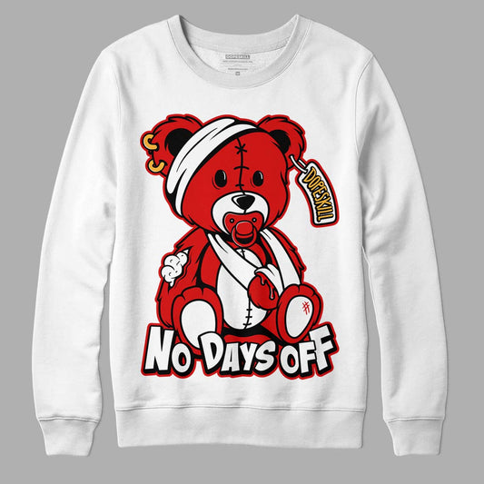 Dunk Low Gym Red DopeSkill Sweatshirt Hurt Bear Graphic - White 