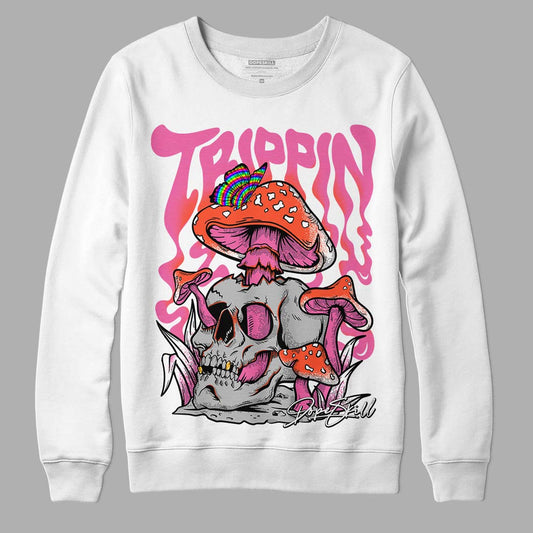 GS Pinksicle 5s DopeSkill Sweatshirt Trippin Graphic - White 