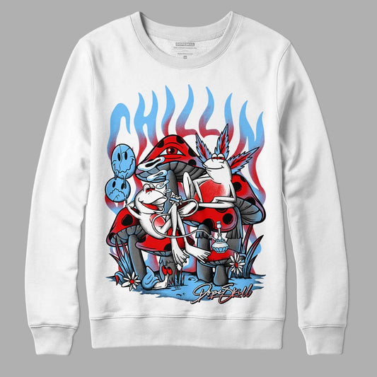 Travis Scott x Jordan 4 Retro 'Cactus Jack' DopeSkill Sweatshirt Chillin Graphic Streetwear  - White 