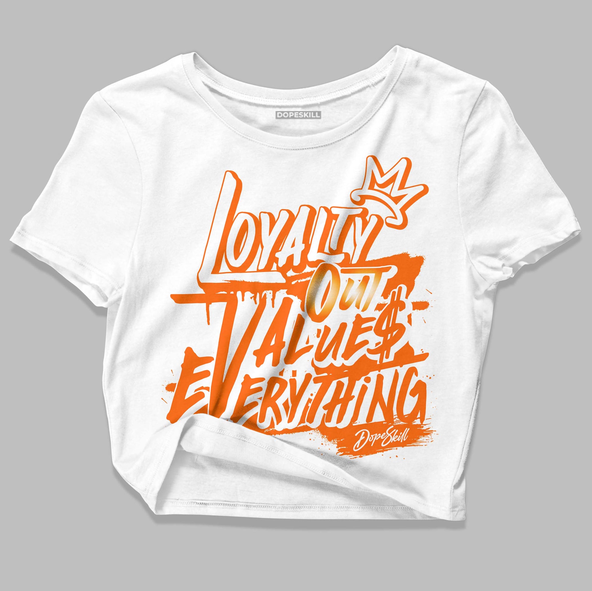 Wmns Dunk Low 'Magma Orange DopeSkill Women's Crop Top LOVE Graphic Streetwear - White