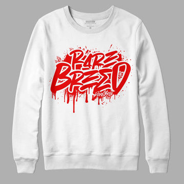 Cherry 11s DopeSkill Sweatshirt Rare Breed Graphic - White