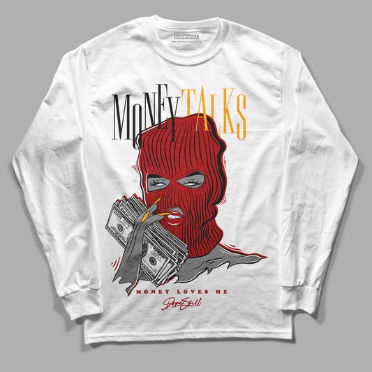 Cardinal 7s DopeSkill Long Sleeve T-Shirt Money Talks Graphic - White 