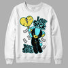 Aqua 5s DopeSkill Sweatshirt Love Sick Graphic - White