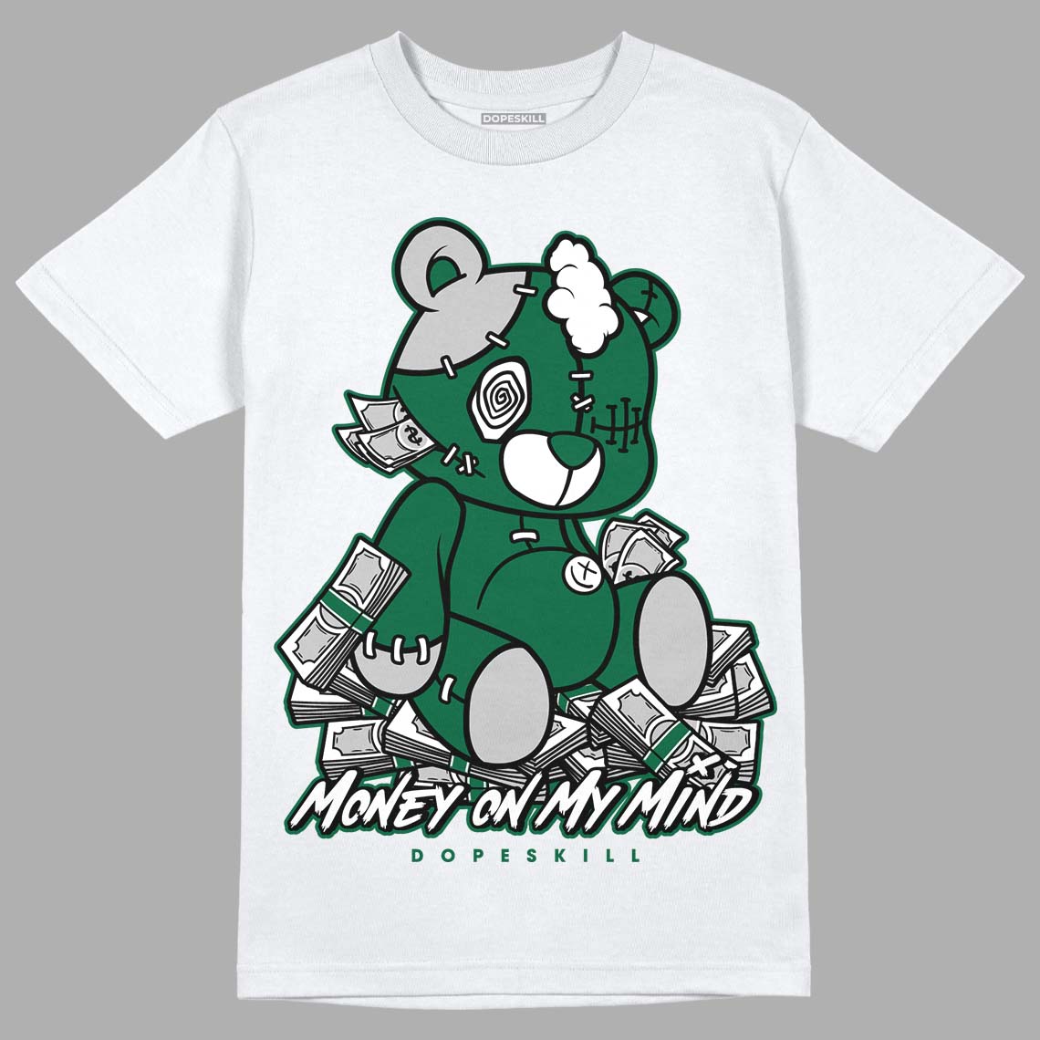 Gorge Green 1s DopeSkill T-Shirt MOMM Bear Graphic - White 