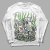 Jordan 4 Retro “Seafoam” DopeSkill Long Sleeve T-Shirt Chillin  Graphic Streetwear  - White 