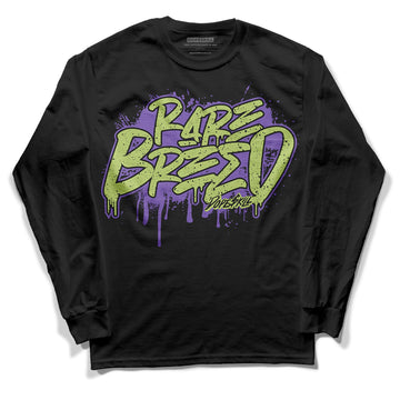 Canyon Purple 4s DopeSkill Long Sleeve T-Shirt Rare Breed Graphic - Black 