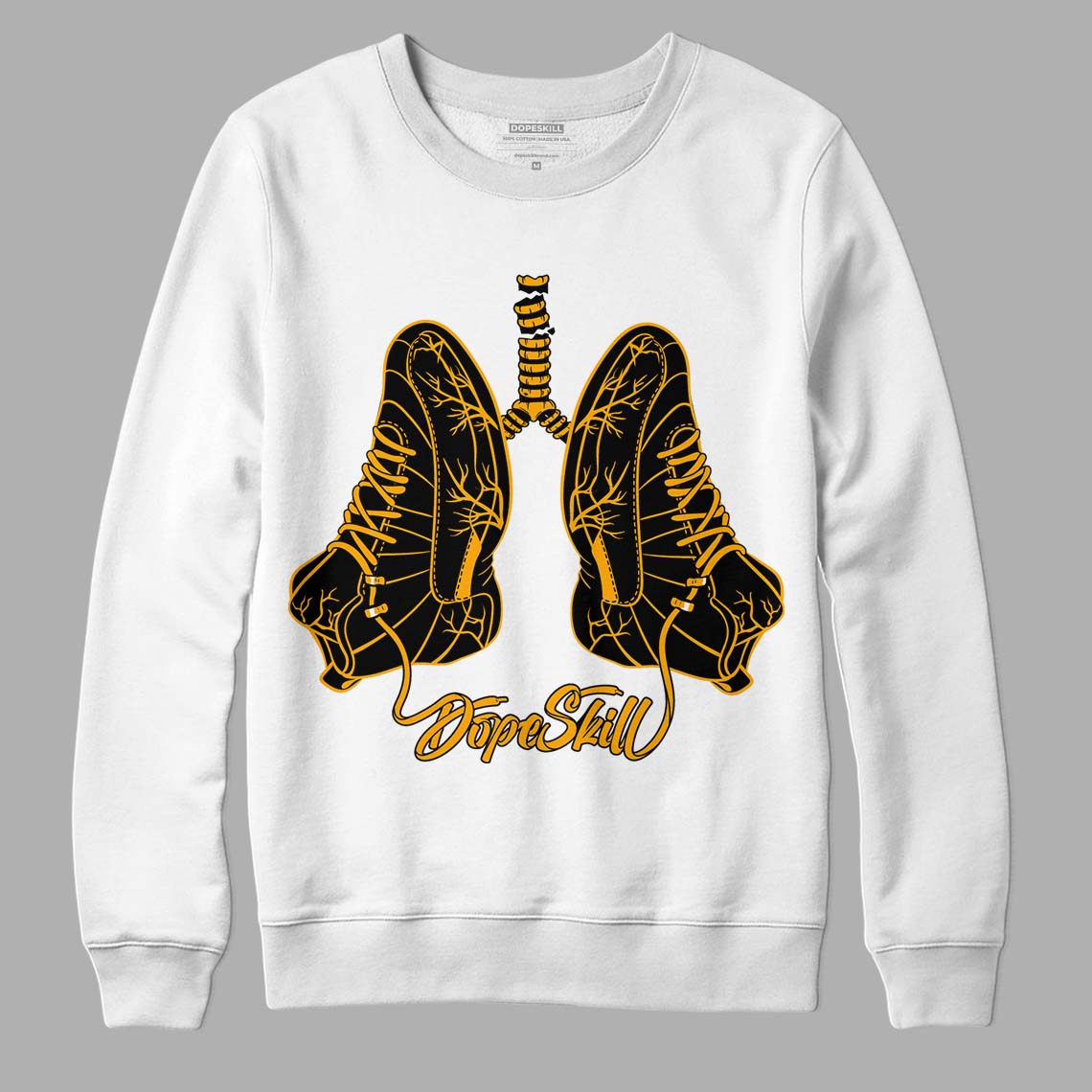 Black Taxi 12s DopeSkill Sweatshirt Breathe Graphic - White 