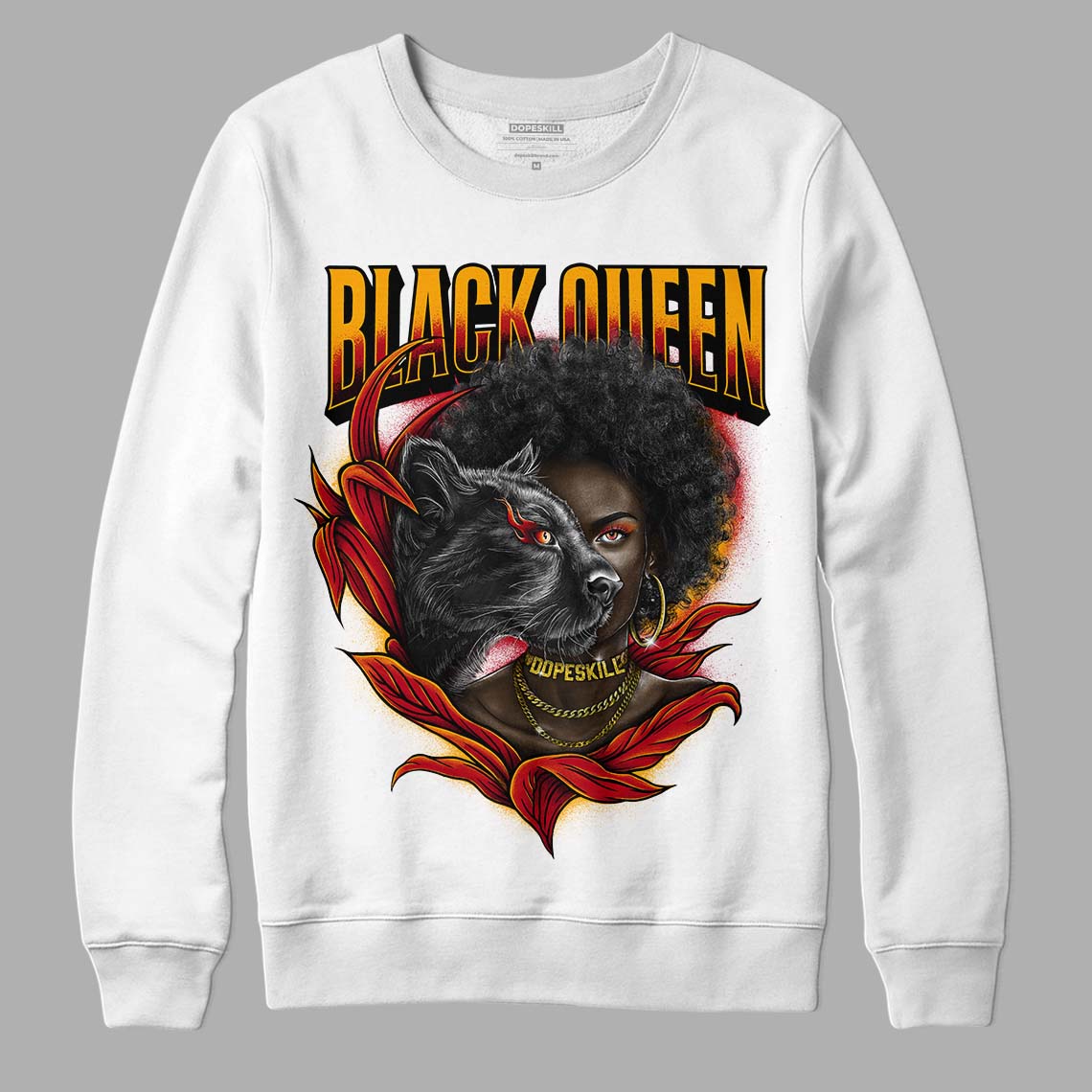 Cardinal 7s DopeSkill Sweatshirt New Black Queen Graphic - White 