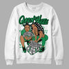 Jordan 1 Low Lucky Green DopeSkill Sweatshirt Queen Of Hustle Graphic Streetwear - White